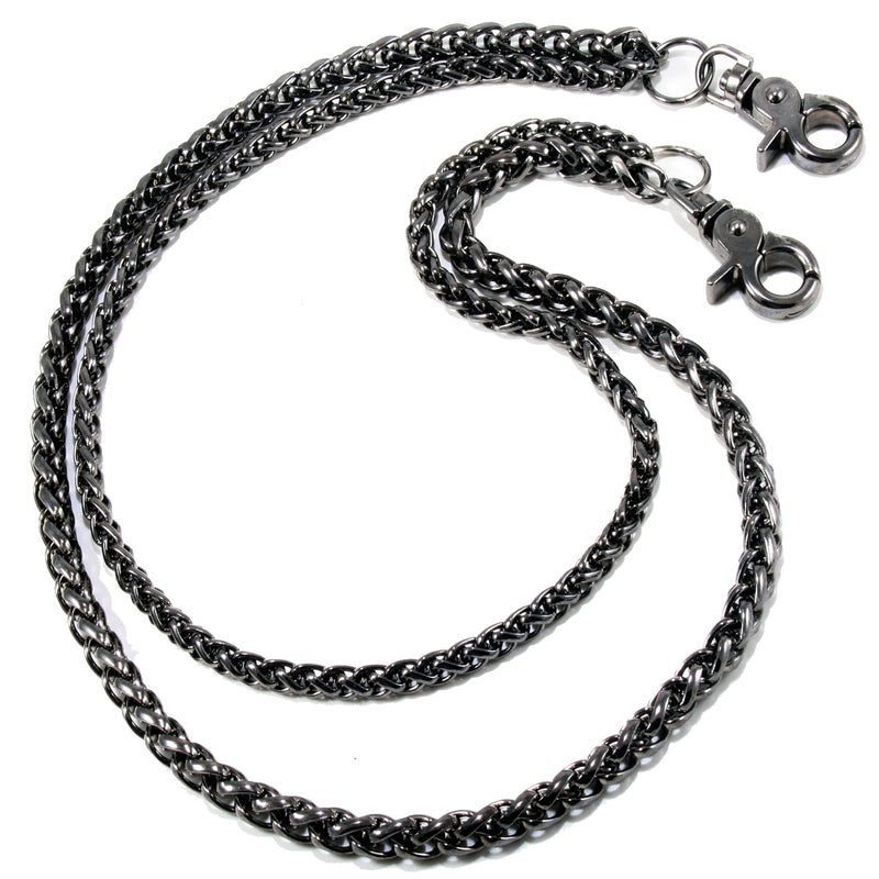 Double K DoubleK 2 Roof Durable Biker Key Jean Wallet Chain (24"/5.6oz) Black CS138 - Image 1